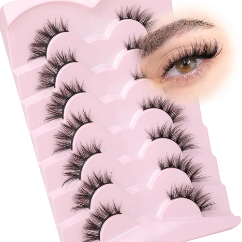 Vista 6 de Wispy Half Lashes Strips Cat Eye False Eyelashes Natural Corner Lashes