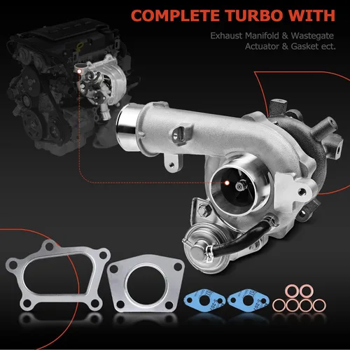 Vista 2 de A-Premium K0422-582 Kit completo de turbocompresor Turbo, con actuador de Wastegate y junta, compatible con Mazda 3 2007-2013, 6 2006-2007, CX-7