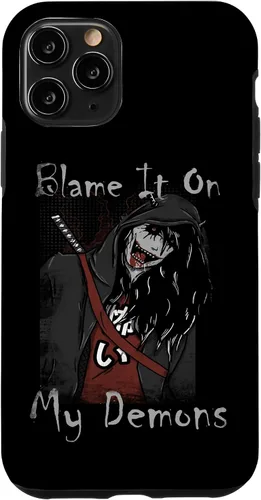 Vista 10 de Funda para iPhone 15 Blame It On My Demons - Funda de manga de anime de monstruo de terror japonés