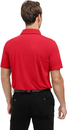 Vista 5 de Corna Men's Big and Tall Golf Polo Shirts Moisture Wicking Performance Dry Fit Collared Shirts for Men L-6XL