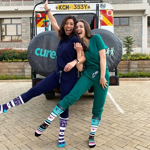 Vista 3 de CTHH 57 pares de calcetines de compresión para mujeres y hombres, medias de compresión para apoyo, correr, atletismo, enfermería, viajes