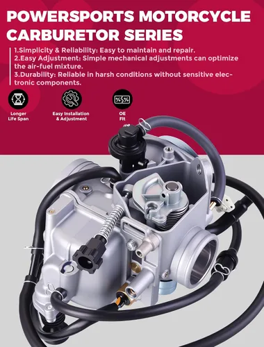 Vista 3 de Carburador para Honda Rancher 350 TRX350 2000-2006 TRX350FE TRX350FM TRX350TM TRX350TE TRX350ES