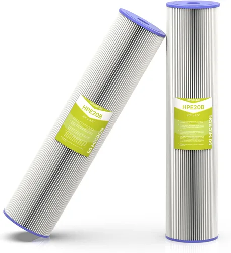 Vista 8 de Cartucho de filtro de agua de 20 micrones para toda la casa, filtros de sedimentos plisados para agua de pozo, reemplazo universal para cualquier