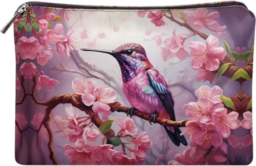 Vista 9 de Flashideas Bolsa de maquillaje portátil de cuero impermeable bolsa de cosméticos embrague maquillaje cepillo bolsa, Estampado De Mármol Azul 1