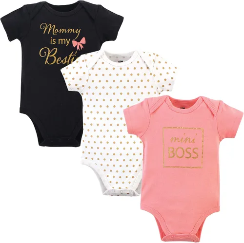Vista 66 de Hudson Baby baby-girls Cotton Bodysuits 3-pack