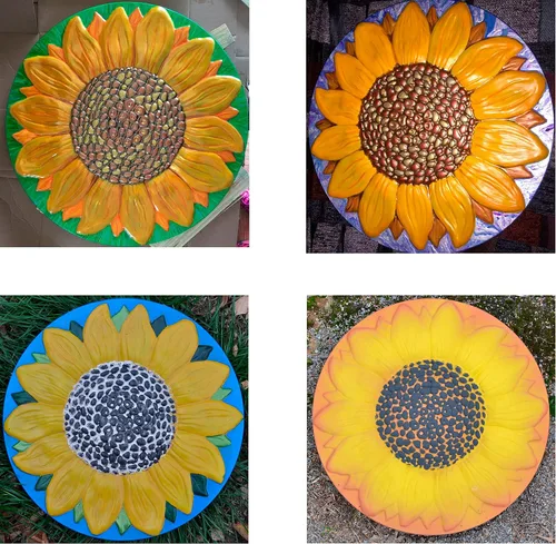 Vista 9 de Molde de plástico de girasol Stepping Stone Garden Path Hormigón Yeso #S18