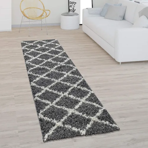 Vista 7 de Paco Home Alfombra bohemia en antracita con patrón de diamante moderno, diseño escandinavo, tamaño: 2 x 3 pies 3 pulgadas