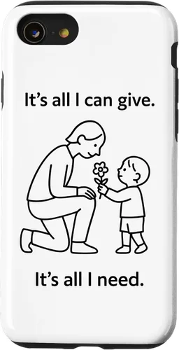 Vista 18 de Child Giving Flower to Parent Minimal Symbolic Love Design Case for iPhone 16