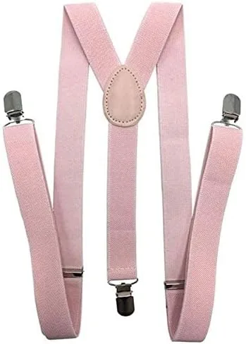 Vista 3 de Impresionantes accesorios de boda rosa claro pajarita ajustable y tirantes, verde azulado