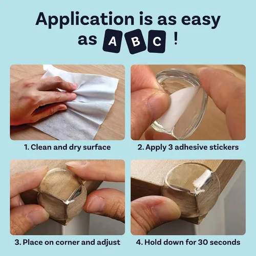 Vista 5 de Protector de esquinas para bebés, protectores de esquinas, protector de esquinas de muebles y parachoques de seguridad para bordes - Amortiguador a