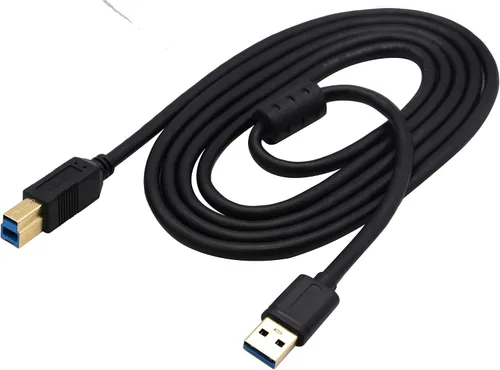 Vista 6 de Cable extensor USB 3.0 tipo B, USB 3.0 A macho a macho tipo B, cable de extensión compatible con Samsung Galaxy S5, Note 3, Note Pro 12.2, disco