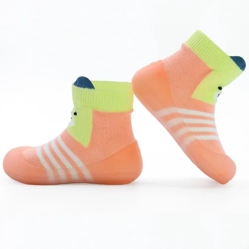 Vista 6 de 1 par de zapatos de bebé, calcetines de bebé, zapatos para niños y niñas, zapatos antideslizantes con suela de goma suave, zapatos para niños