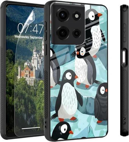 Vista 22 de Funda para Motorola Moto Edge 2022, cubierta trasera de vidrio templado con protector de pantalla, funda protectora a prueba de golpes para Motorola