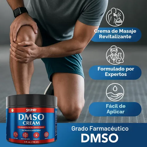 Vista 6 de 5Kind DMSO Crema para aliviar el dolor, 4 onzas líquidas, 99.9% DMSO puro grado farmacéutico, aloe vera, magnesio, árnica y mentol, alivio tópico
