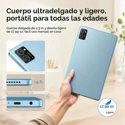 Vista 5 de DigiLand Tablet de 10.1 pulgadas, tableta Android 14 con 10 GB de RAM 64 GB ROM, 256 GB expandible, procesador Octa-Core, pantalla táctil IPS