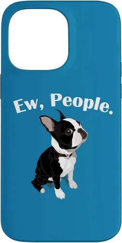 Vista 21 de Funny Mens Womens Kids Cartoon Ew People Bostie Dog Lover Case for iPhone 17