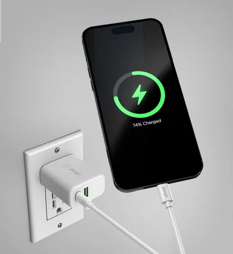 Vista 3 de Cargador de 20 W para iPhone y iPad, juego de cargador de pared dual USB C y USB con cable Lightning tipo C compatible con iPhone 14/13/13 Pro/13