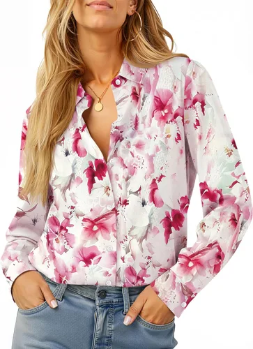 Vista 34 de Soft Non-Iron Wrinkle-Free Button Down Shirts for Women Dress Shirts Collared Blouses Formal Business Work Tops