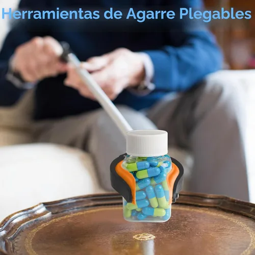 Vista 5 de Herramienta de recolección de basura resistente de 6 piezas - Agarrador telescópico ligero de 32 pulgadas con mango ergonómico, agarre 6
