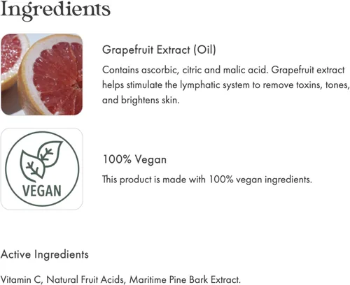 Vista 3 de EmerginC - Limpiador suave en crema multifruta, lavado facial con AHA natural + vitamina C de extractos de frutas naturales, elimina la piel muerta