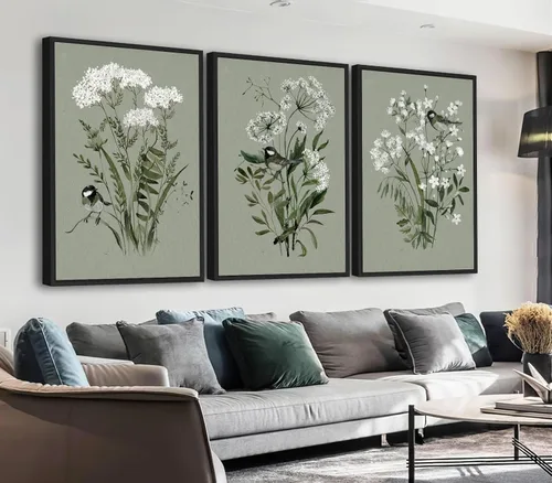 Vista 11 de ASDCEUTICALS Lienzo grande para pared, cuadros abstractos marrones para sala de estar, decoración de pared retro estética, pinturas rústicas, obras