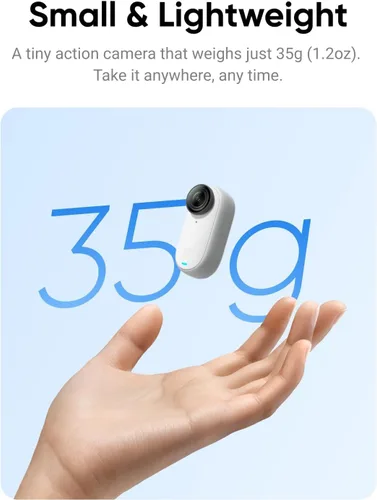 Vista 2 de INSTA360 GO 3 (128GB) - Cámara de acción pequeña y ligera, portátil y versátil, POV manos libres, montaje en cualquier lugar, estabilización