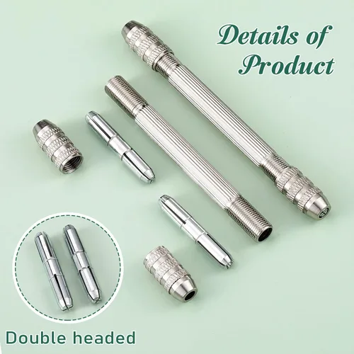 Vista 3 de Zhehao 2 piezas de tornillo de banco de doble extremo, taladro de mano, tornillo de banco de resina, herramientas de torsión de alambre con pinza