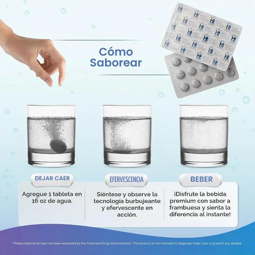 Vista 5 de WELLNESS EXTRACT H2 Tabletas de agua de hidrógeno molecular con magnesio – 12 ppm tabletas de hidrógeno efervescentes para agua potable, apoya