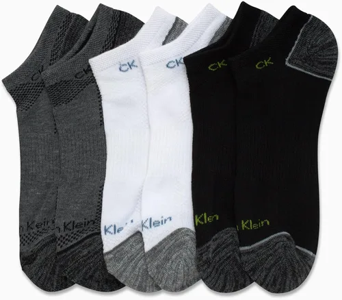 Vista 164 de Calvin Klein Calcetines para hombre, mezcla de algodón, acolchados, sin talla, forro de calcetines atléticos (6 unidades)