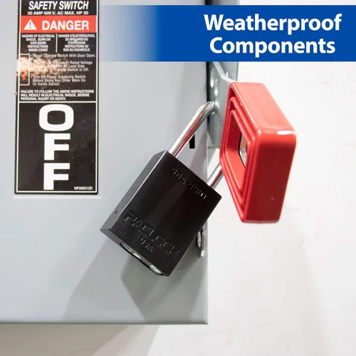 Vista 3 de PACLOCK Candado de la serie 90A-PRO, compre American Act obediente, aluminio anodizado marrón, cilindro de 7 pines de alta seguridad con 1 llave por
