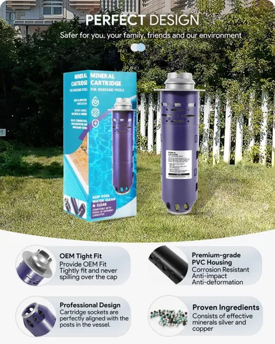 Vista 6 de Repuesto para Nature2 Duoclear 45 Cartucho mineral W28002 para todos los sistemas de piscina DuoClear Fusion Soft Vision Pro sobre el suelo