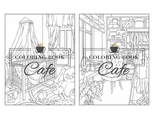 Vista 11 de Home Sweet Home Coloring Book for Adults Fun and Relaxing Interior Home Designs with Beautifully Furnished Rooms and Welcoming Outdoor Spaces