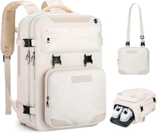 Vista 16 de Maelstrom - Mochila de viaje para hombres y mujeres, portátil de 17.3 pulgadas con compartimento para zapatos Detachable Crossbody Bag