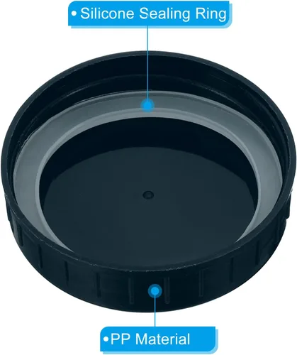 Vista 4 de PATIKIL Tapas de plástico de boca regular para tarros de 2.77 pulgadas, 1 juego/8 tapas para tarros de conservas con anillo de sellado de silicona