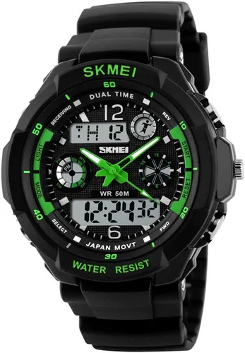 Vista 2 de FANMIS Unisex Sports Watches Military Analog Digital Display Watch Multifunction Dual Time Alarm Stopwatch Backlight 50M Waterproof Outdoor Sports