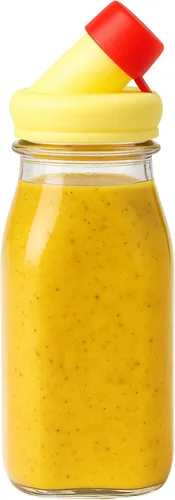 Vista 9 de kitchentoolz Botella coctelera de aderezo de ensalada, recipiente dispensador de aderezo de ensalada de vidrio de 12 onzas con boquilla de silicona