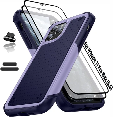 Vista 10 de Funda resistente para Apple iPhone 11 Pro Max de 6.5 pulgadas, 4 esquinas con bolsas de aire [protección contra caídas de 12 pies], agarre