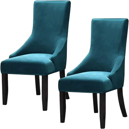 Vista 15 de Juego de 1 fundas elásticas para silla con respaldo de ala, protector reutilizable para silla de brazo, protector lavable para silla de comedor