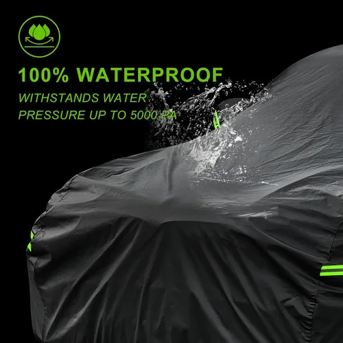 Vista 4 de KouKou Funda impermeable para automóvil para todo tipo de clima, 7 capas para automóviles con cremallera, ajuste universal para sedán, Honda Civic