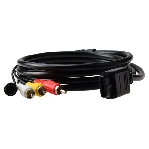 Vista 2 de Gam3Gear S-AV Composite S AV Audio Video RCA Cable Lead for Super Nintendo SNES N64 Gamecube