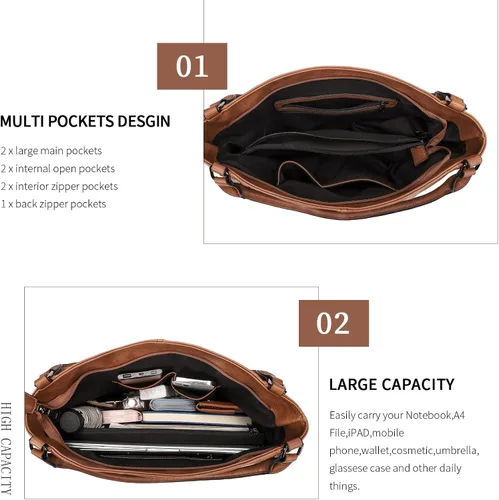 Vista 4 de Monederos grandes para mujer, bolsos de hombro para mujer