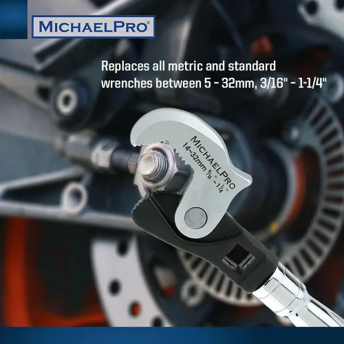 Vista 5 de MichaelPro Juego de llaves para pata de gallo de ajuste de tamaño automático con resorte de 3 piezas 0.197 – 1.260 in, 3/16 pulgadas – 1-1/4