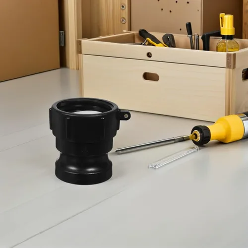 Vista 7 de 2pcs Ibc Tote Water Hose Adapter with 2 Inch Thread Black Plastic