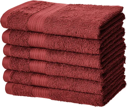Vista 24 de Amazon Basics Juego de 6 toallas de gran tamaño resistentes a la decoloración, 100% algodón, altamente absorbentes, suaves, color verde azulado, 2