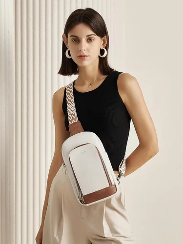 Vista 2 de Bolsos cruzados para mujer, bolso cruzado para mujer, bolso cruzado de cuero para mujer, mochila de viaje