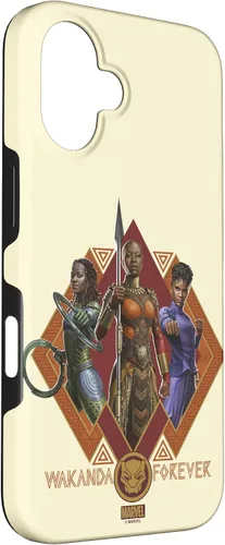Vista 3 de iPhone 16 Marvel Black Panther: Wakanda Forever Hero Warrior Trio Case
