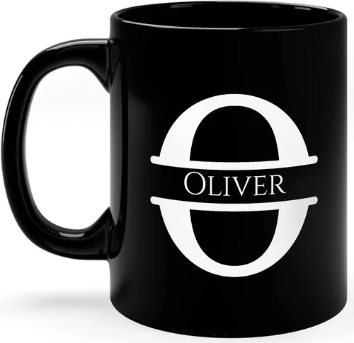 Vista 19 de Taza de café personalizada con monograma, letra inicial A personalizada para mujeres, hombres, niñas, niños, papás, mamás amigos, taza de café