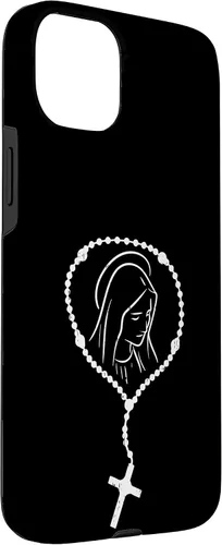 Vista 21 de iPhone 16 Rosario Virgen María Dios Jesús Fe Religioso Católico Estuche de Regalo