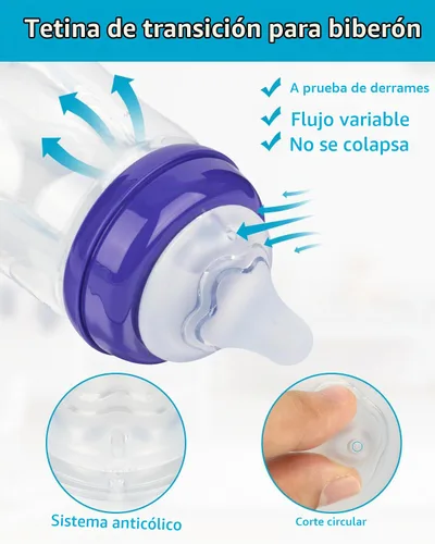 Vista 2 de Tetina de silicona para biberón anti-cólico Lansinoh, flujo lento, talla S, 1m+, 6