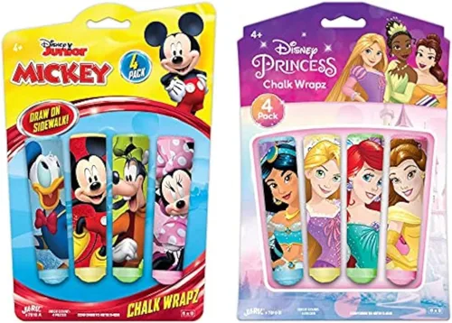 Vista 7 de JA-RU Disney Princess - Bastones de tiza para acera (1 unidad), tiza para suelo y tabla, juguetes para exteriores, tiza gigante, juego de arte
